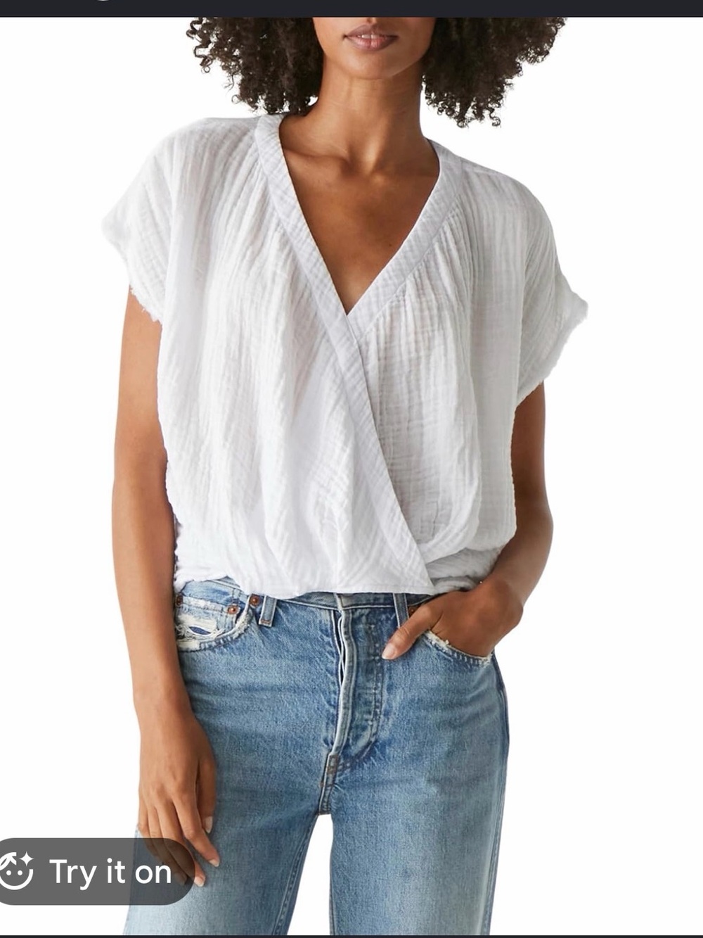 New With Tags Michael Stars Evie Faux Wrap Top Sz S (runs large)